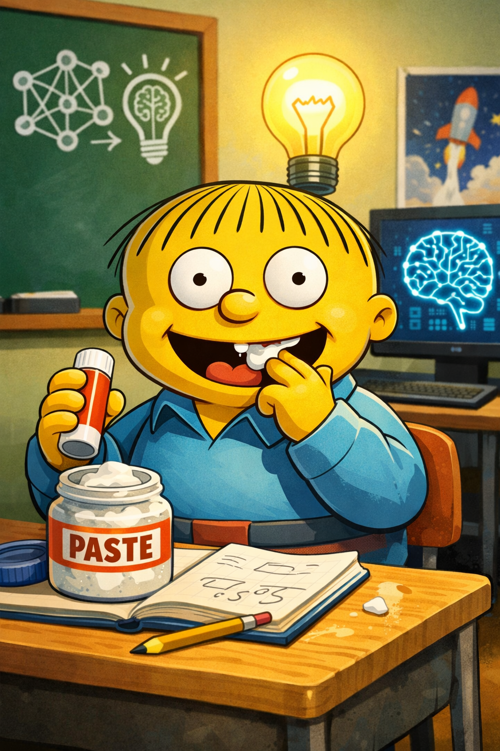 Ralph Wiggum from The Simpsons - a character known for naive persistence