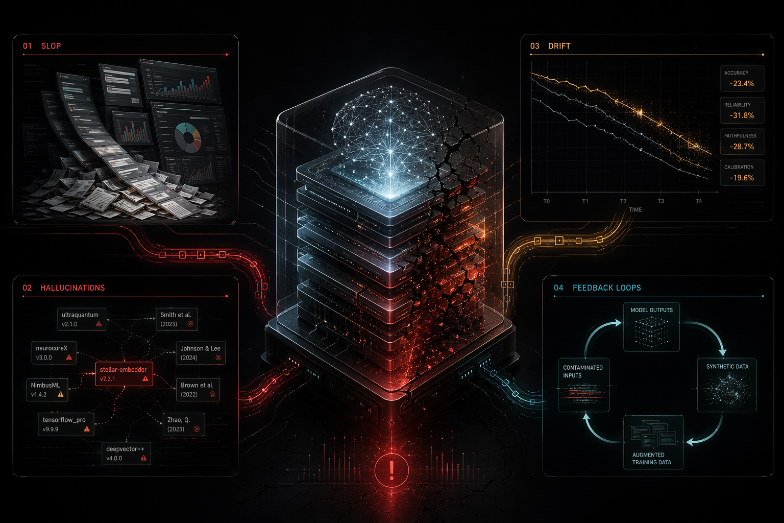 Why AI Systems Quietly Degrade: Slop, Hallucinations, Drift & Collapse